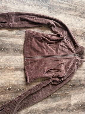 lululemon athletica Brown Full-Zip Ribbed Jacket